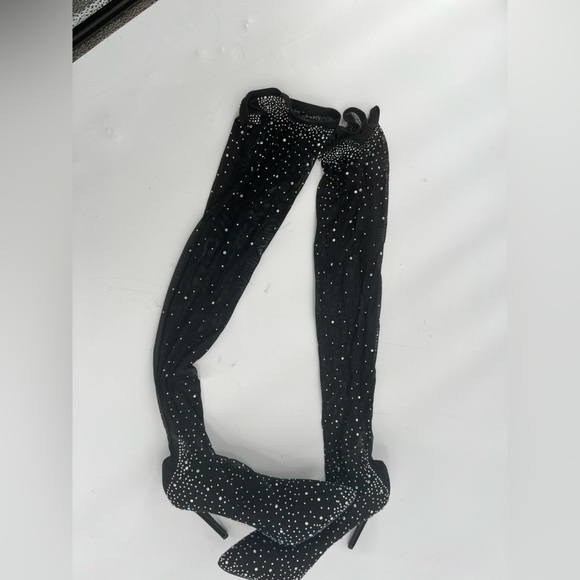 Over knee embellished boots sock size 8.5 - Picture 11 of 11